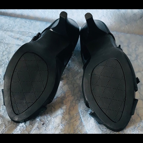 Paolo Linea Black Strappy Open Toe Heels Size 8.5 - Picture 4 of 4